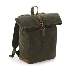 Sac à dos en toile cirée traditionnel vierge ou avec votre logo
