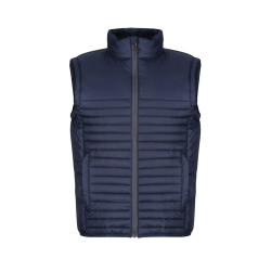 Bodywarmer matelassé en polyester recyclé vierge ou avec votre logo