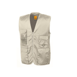 Gilet reporter multi-poches polycoton vierge ou à personnaliser