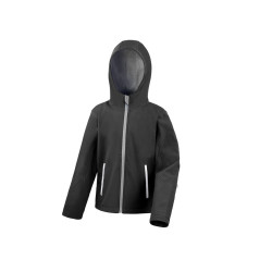 Softshell capuche enfant vierge ou avec votre logo