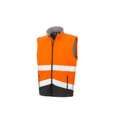 Bodywarmer Softshell de travail haute visibilité vierge ou avec votre logo