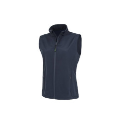 Bodywarmer Softshell femme en polyester recyclé vierge ou avec votre logo