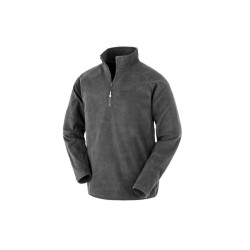 Polaire col zippé en polyester recyclé vierge ou à personnaliser