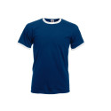 Tee-shirt bords côtes contrastés vierge ou à personnaliser - Express et pas cher