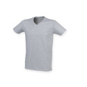 Tee-shirt stretch col V homme vierge ou à personnaliser - Express et pas cher