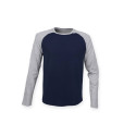 Tee-shirt baseball manches longues vierge ou à personnaliser - Express et pas cher