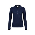 Polo stretch manches longues femme vierge ou à personnaliser