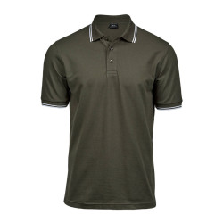 Polo homme col et manches contrastés vierge ou à personnaliser