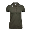Polo femme col et manches contrastés vierge ou à personnaliser