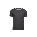 T-shirt bords côtes contrastés vierge ou à personnaliser - Express et pas cher
