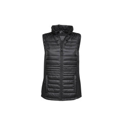 Bodywarmer bi-matière femme vierge ou à personnaliser - Express et pas cher