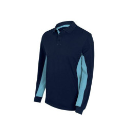 Polo Bicolore Manches Longues vierge ou à personnaliser