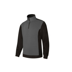 Sweat Bicolore Col Zippé vierge ou à personnaliser