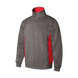 Sweat Bicolore Col Zippé vierge ou à personnaliser