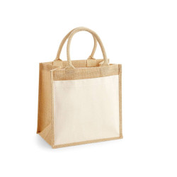 Sac shopping en toile de jute vierge ou à personnaliser - Express et pas cher