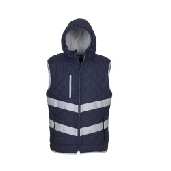 Bodywarmer matelassé haute visibilité vierge ou avec votre logo