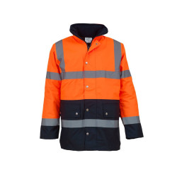 Parka bicolore haute visibilité vierge ou avec votre logo