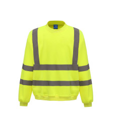 Sweat col rond haute visibilité vierge ou avec votre logo