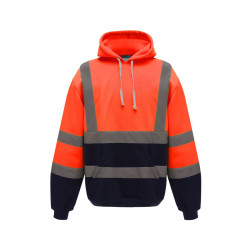 Sweat capuche haute visibilité vierge ou avec votre logo