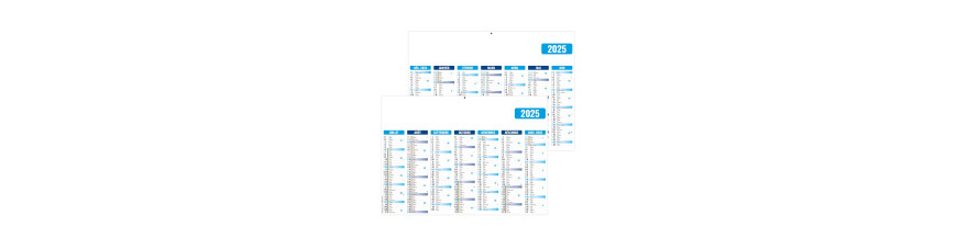 Calendrier standard 2025/2026 personnalisé